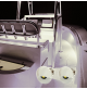 HALF MOON ALUMINUM LED COURTESY LIGHT - 12 Volts - IP67 - 1 Watt - White CASING - WK-SS1AWX - AZLED
